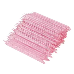 100PCS Disposable cuticle sticks for nails, Double Sided Cuticle Pusher, Cuticle Manicure and Pedicure Stick for Fingernail Cleaning