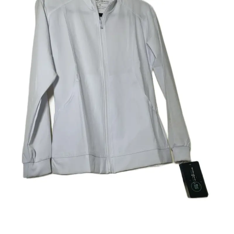 White Long Sleeves Scrub Uniform Jacket Tops