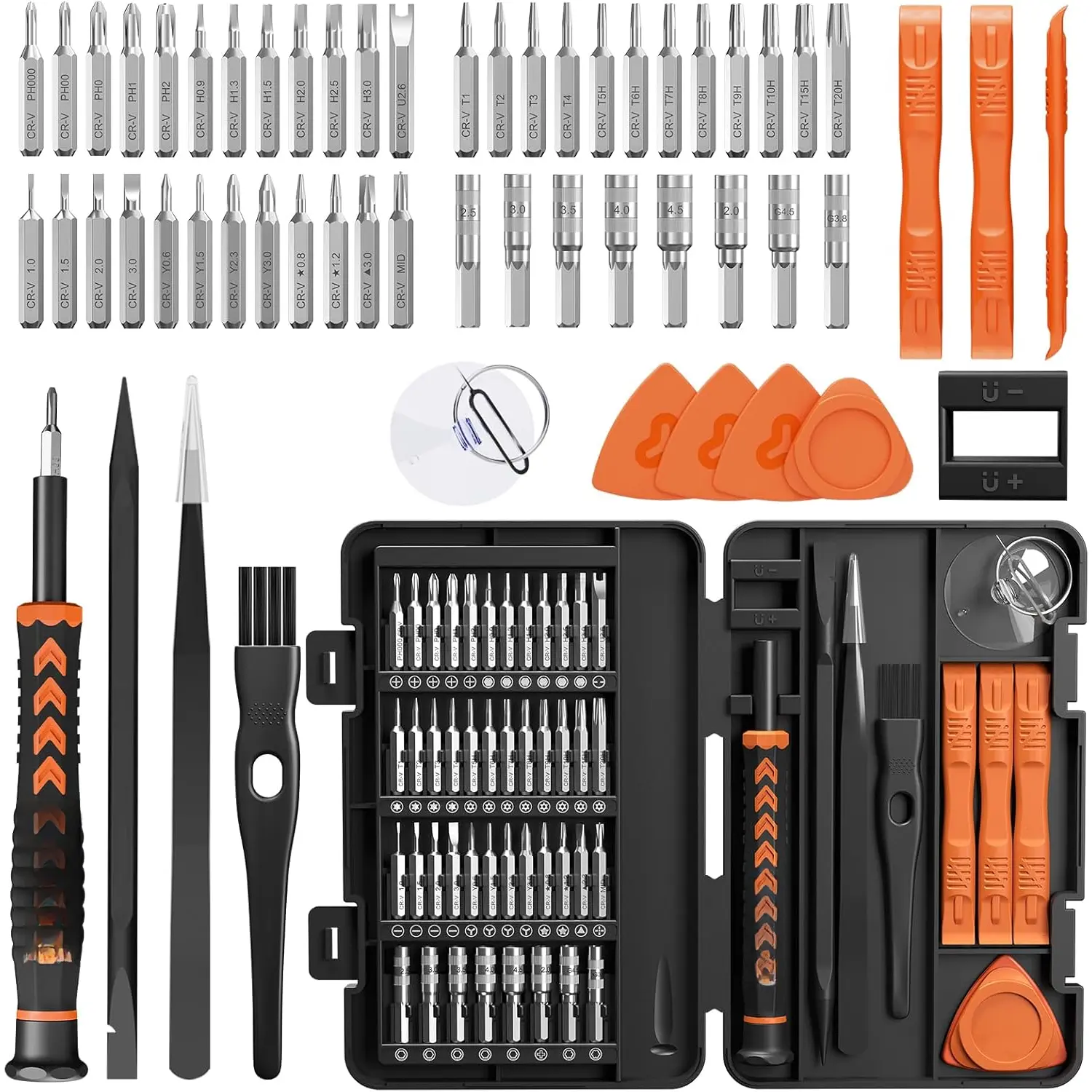 58 in 1 Small Precision  Set Magnetic Mini  Set with Case Professional Electronic Tools Kit for iPhone, MacBook, Computer, Laptop, PC, RC, PS4, , Eyeglasses, Watch