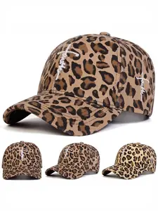 Cross Stitch Leopard Print Bucket Hat, Vintage Style, Soft Breathable Comfort, Unisex Summer Casual Wear, Ideal for Men and Women