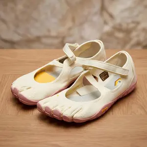 Women's Barefoot Magic-Grip 5-Toe Dance Shoes - Velcro Strap, Colorful Mesh Ballet Design, Breathable, Split-Toe, Lightweight, Portable, Non-Slip; Ideal for Yoga, Pilates