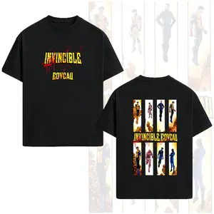 [EOVCAU]Men's Summer Short-Sleeve Round-Neck Cotton T-Shirt，Limited Invincible #130 Mark vs Thragg Invincible War Comic Printed Tee，TV Series Graphic T-Shirt superhero fan，Perfect Gift For Boyfriend, Girlfriend, Husband, Wife