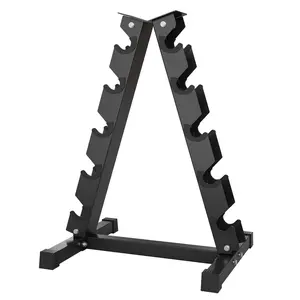 Space-Saving A-Frame 5-Tier Dumbbell Rack - Heavy Duty Steel Weight Storage Stand for Home Gym - Vertical Design - Durable Construction