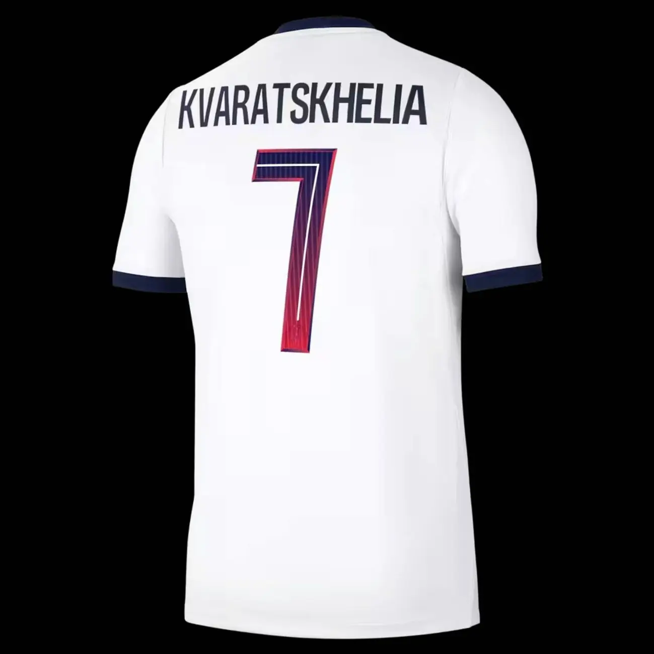 Unisex Soccer Shirt Paris Player Kvarat 2026/27 Away Stadium Replica Jersey - White Football