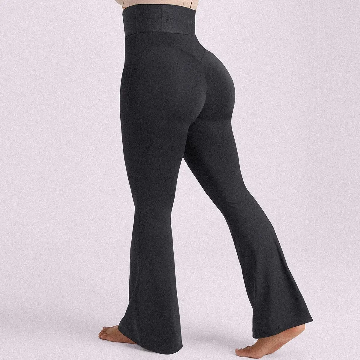 SHAPELLX Bare Essentials AirSlim High-Waisted Tummy Control Flare Leggings