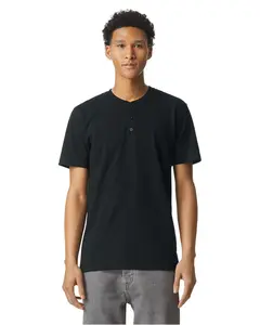 American Apparel 2004CVC CVC Henley Tee