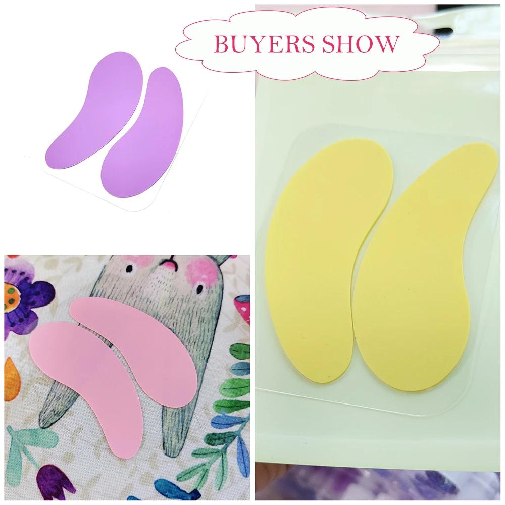 1 Pair Reusable under Eyelash Pads Silicone Stripe Lash Lift Eyelash Extension Eye Patches under Eye Gel Patch Makeup Tools
