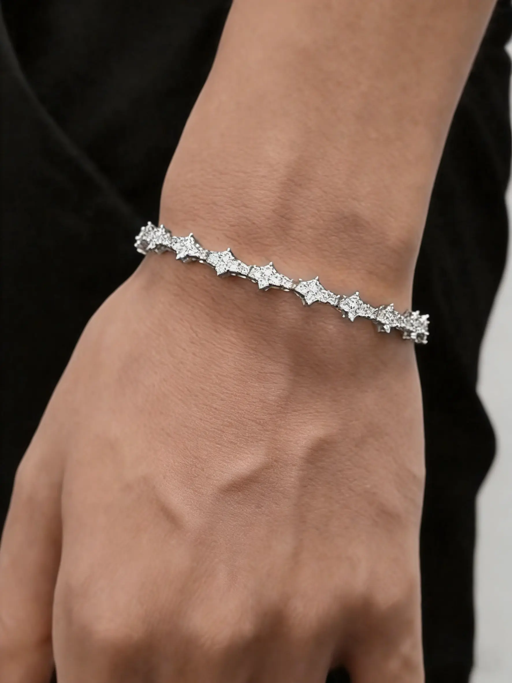 Sparkling Star Crystal Tennis Bracelet, Jewelry Bracelet, Cubic Zirconia Bracelet, Gold-Toned Hip-Hop Bling for Men & Women, CZ Stones That Catch Every Light, Casual & Formal Events, Classic Gift to Mark Birthdays, Anniversaries & Milestones
