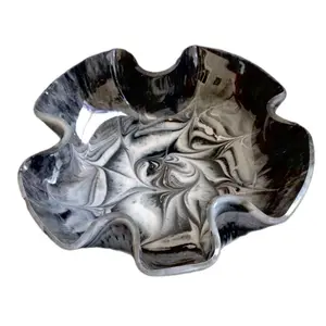 Decorative Bowl - Decorative Design for Tableware, Unique Shape, Elegant Black Finish