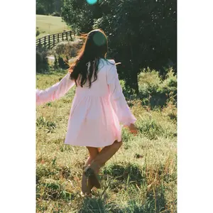 Micaela Long Sleeve Mini Dress - Pink