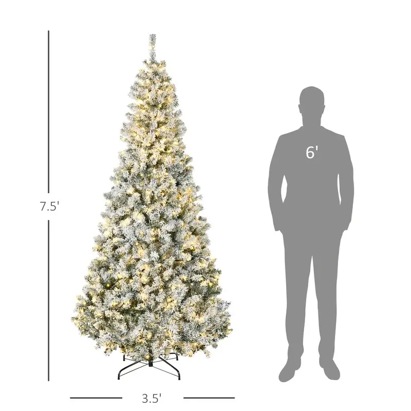 180cm snow tree with lights lamp length 
