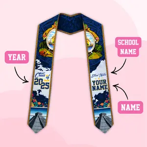 Customized Honduras Graduation Sash Class of 2026, Honduran American Flag Stole, Graduation Gift