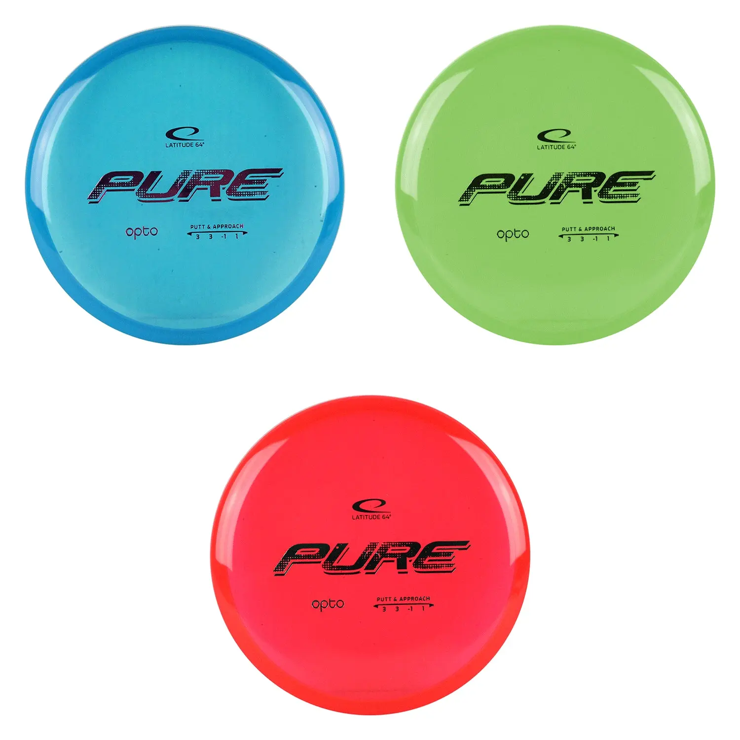 Latitude 64 Disc Golf Opto Pure Putter 3/3/-1/1 - Choose Exact Disc