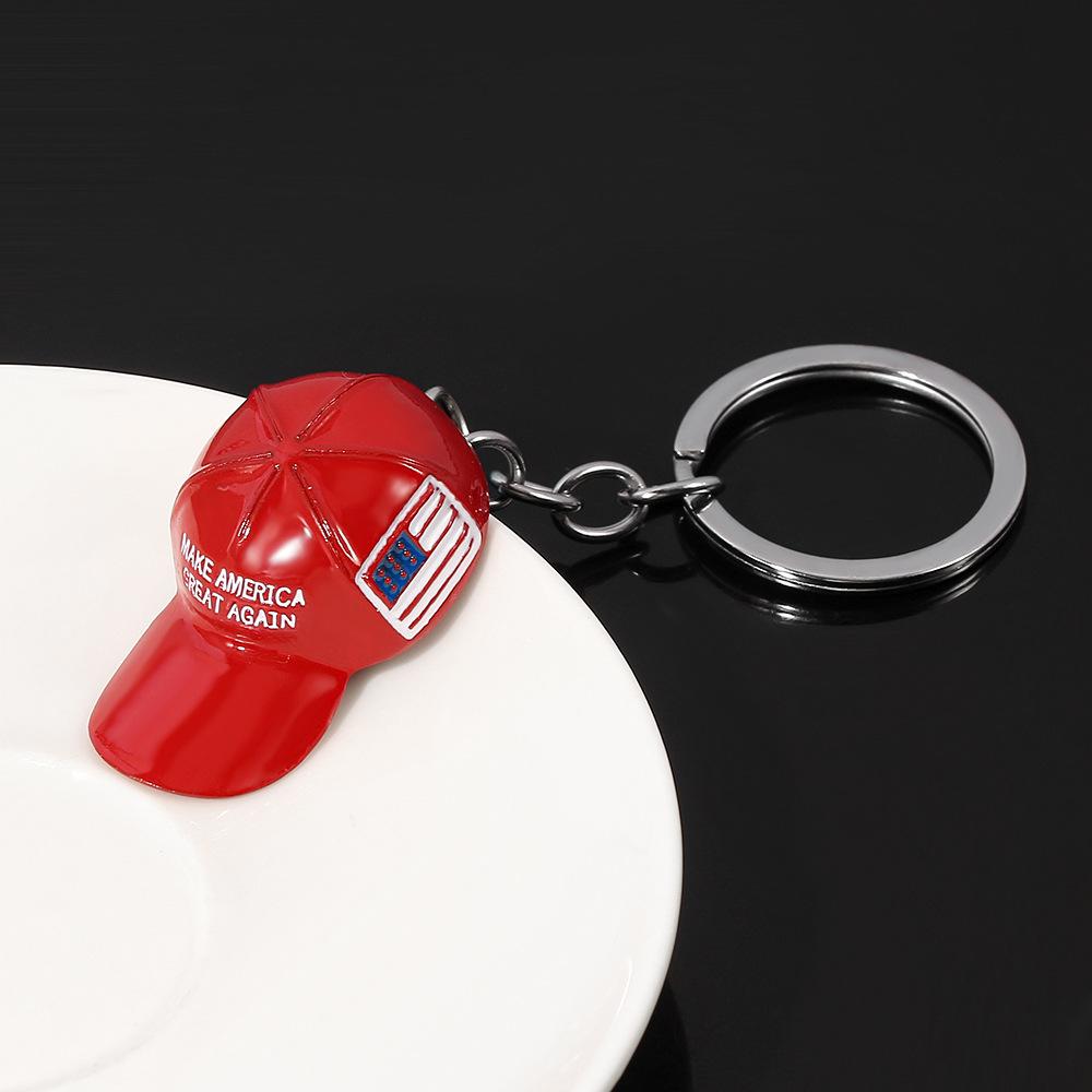 Men's Red Hat Hip Hop Keychain Make America Great Again
