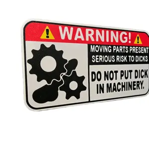 Funny Warning Sign – "Do Not Put Dick in Machinery" – Humorous 3D Printed Gag Gift