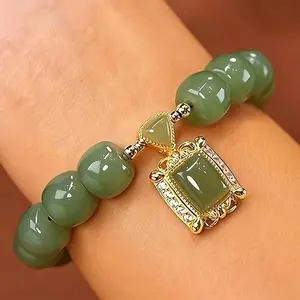 Wrapped Wish B Lucky Jade Bracelet for Women Good Luck Money Bracelets Chinese Blessing Feng Shui Bracelet Red Black Beaded Horse Charm Bracelets Chinese Jewelry Gifts