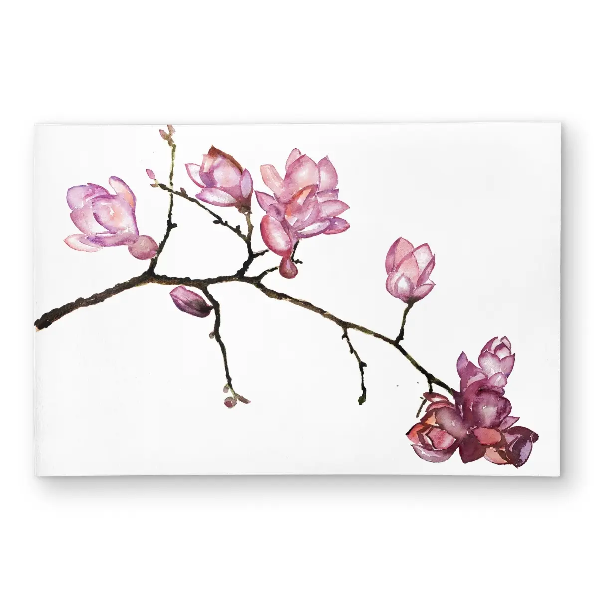 Begin Home Decor C1ROAR46M4DYNV 4x6 ft. Pink Cherry Blossom Branch Decorative Rug - Floral Pattern Rug, Rectangular, Indoor-Outdoor Use, Household Textile Carpet
