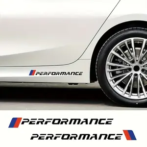 1SET Street Trendy Performance Sports Logo Sticker Car Decal, Car Stickers For Cars Stick on performance car bodies or enthusiast backpacks. Black-red-blue "PERFORMANCE" + M-style tri-color logo decor has cool vibe