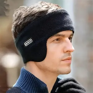 1PS New Simple Winter Men'S and Women'S Warm Ear Muffs - Headband Multifunctional Windproof Double Layer Outdoor Sports Cycling Running Full Wrap Ear Protection Thickened Cold-Proof Warm Suitable for Outdoor Sports Fitness Cycling Running Sunshade, Ear M