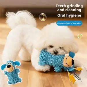 Dog Plush Squeaky Toy, Bite-Resistant, Interactive Chew, Teething Toy for Puppies, Anxiety Relief, Interactive Puzzle Toy for Pets