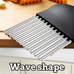 Clearance, Clearance, Limited Stock Wave Shape Crinkle Cutter, Stainless Steel Wavy Knife for Potatoes, Veggies, and Food Garnishes
