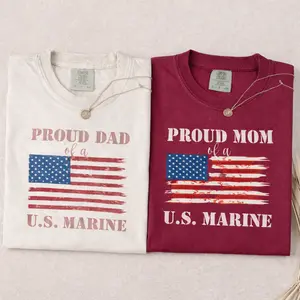 [Comfort Colors] Custom Proud. Military Family 2026 Graduation Custom Name, Boot Camp. Gift for Mom Dad, Marines. Army Air. Force. Navy Support Design