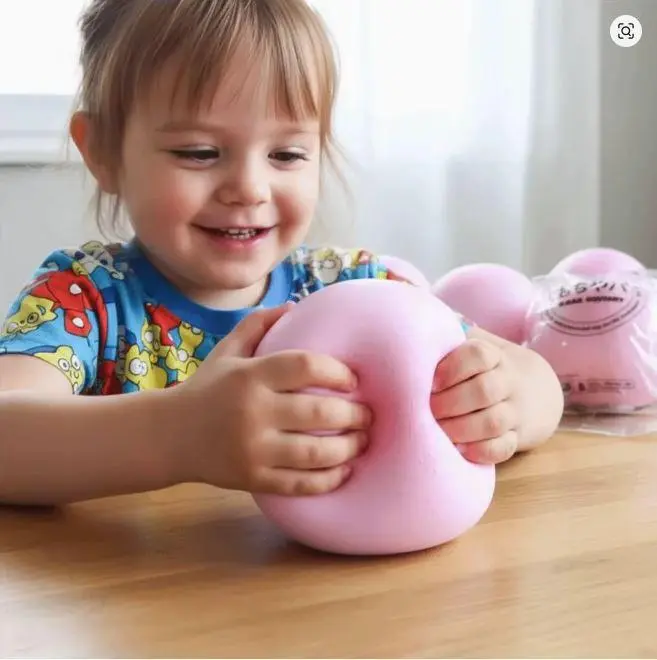 Pink Sticky Bun Slow rise PU ASMR Simulated Buns Squishy Slow Rising Bread Squishy Pinch Pink Sensory Adults