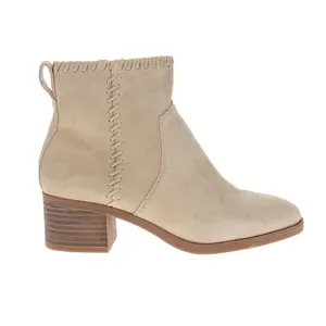 TOMS Womens Delilah Zippered Casual Boots Ankle Low Heel 1-2" - Beige