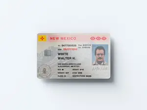 Walter White License credit card cover/skin