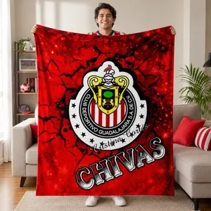 Guadalajara Club Style Soft Slogan Print Blanket Digital Print Design Unique Pattern & Color Perfect Gift Idea Lightweight Comfortable Skin Friendly And Breathable