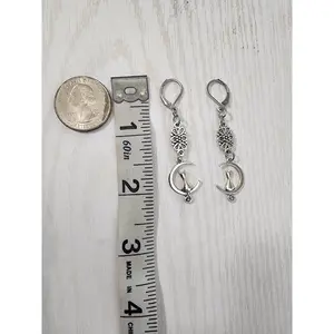 Crescent moon Kitty earrings