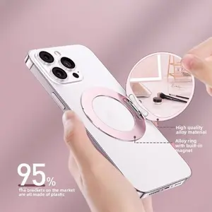 Portable Magnetic Phone Mirror Stand Rotatable and Adjustable Ultra Thin Design for iPhone Huawei OPPO Xiaomi Vivo Samsung Mobile Phones JOYTUTUS 2026 Magnetic Folding MiniMirror, for MagSafe Phone Grip,Nakedcellphone Compact MagneticPocket Mirror