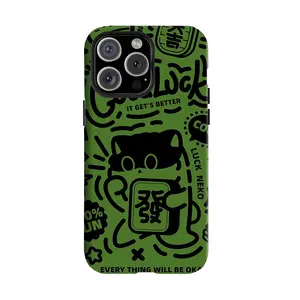 Y-Good luck style pattern phone case,Having good protective properties,for iPhone 16 15 14 13 12 11 17Pro Max,for Samsung S25 S24 S23 S22 Ultra,Protective Cover,give her/him a gift for Christmas and Thanksgivin