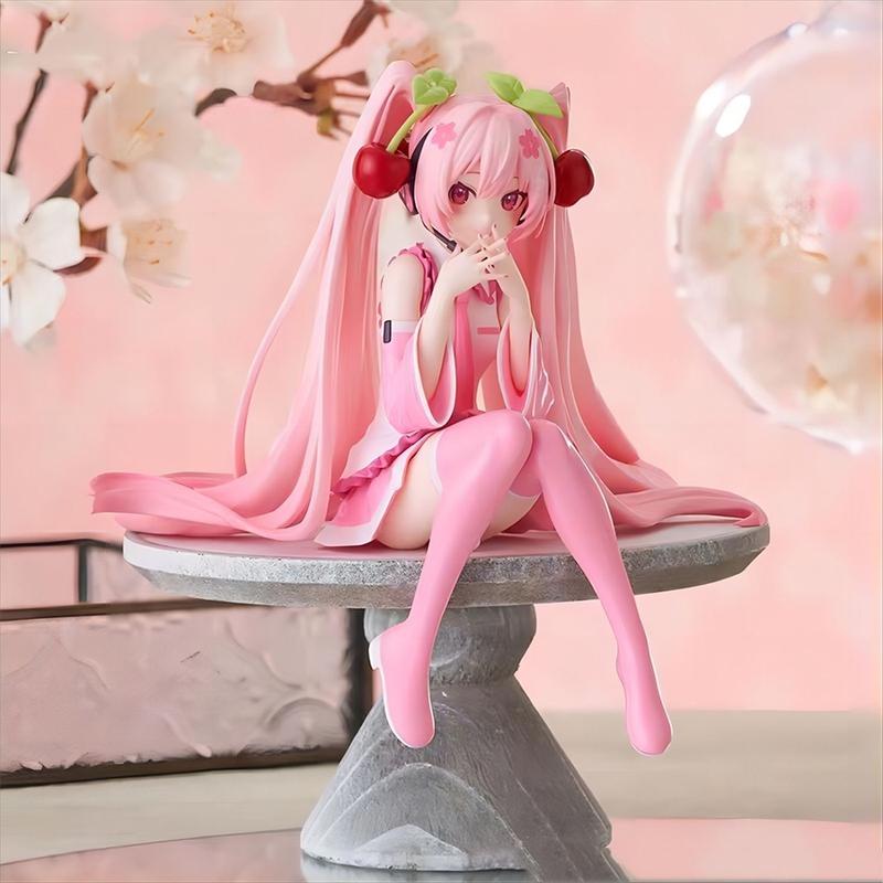 12cm PVC Anime Girl Figure, Cute Cartoon Pose Desk Decor, Computer Case Decoration, No Choking Hazard, Non-Toxic Material, Anime Action Figure