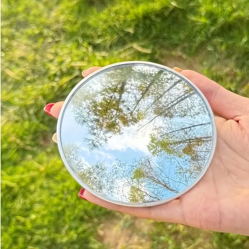 DIY Wide-Angle Selfie Mirror, Portable Convex Mirror for Travel Photography, Couple and Friend Group Photo Props, Handheld Mirror