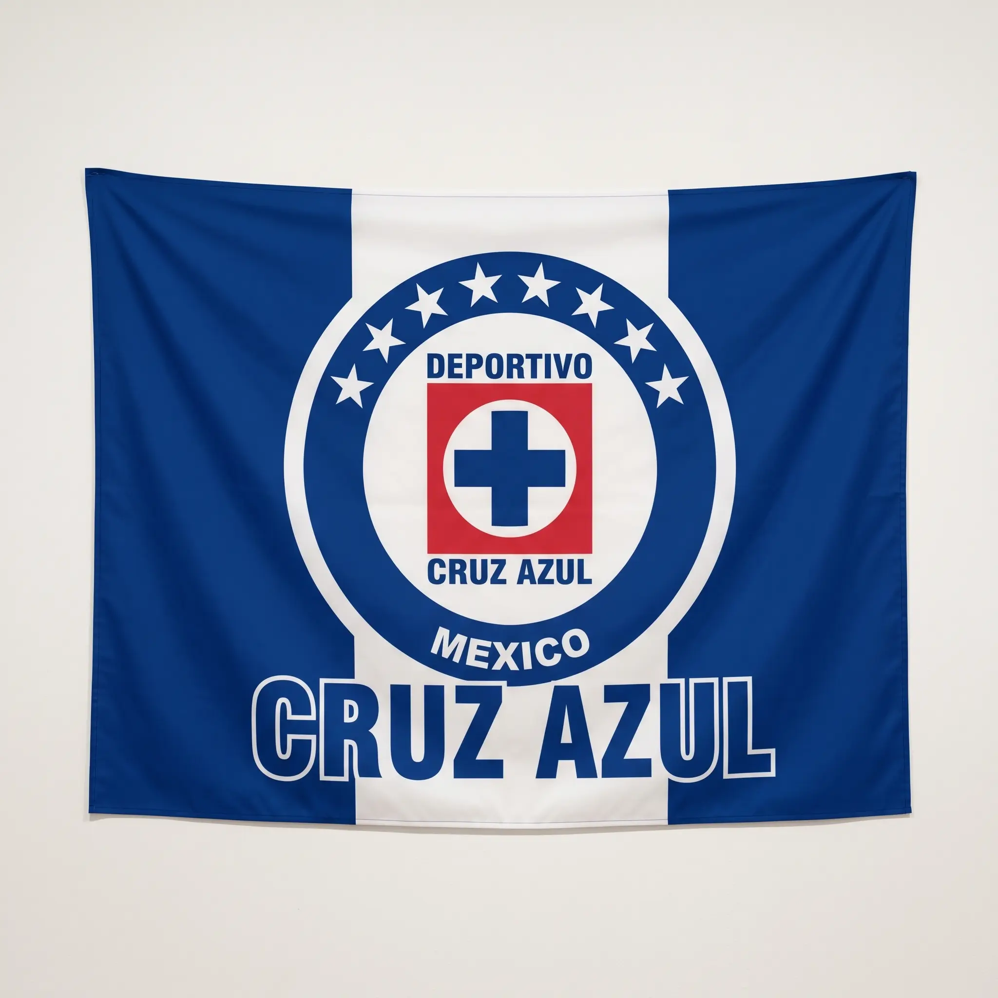 Club Cruz Azul Liga MX Soccer Flag - Outdoors Hanging Decor, Mexico Soccer Tapestry for Home Decor