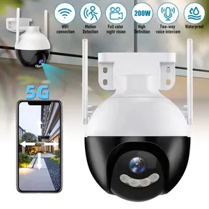 5G Outdoor Camera , 2.4G Smart 360 PTZ WiFi Cameras for Home Security Outside, Home Security Cameras with AI Detection, Color Night Vision, 24/7 Recording, Audio Pick-up, Waterproof, 1080P Ultra Clear  Pixel Network Monitoring Camera
