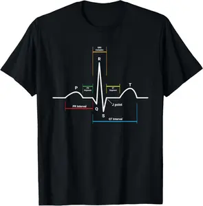 100% cotton Unisex ECG / EKG Heartbeat T-Shirt