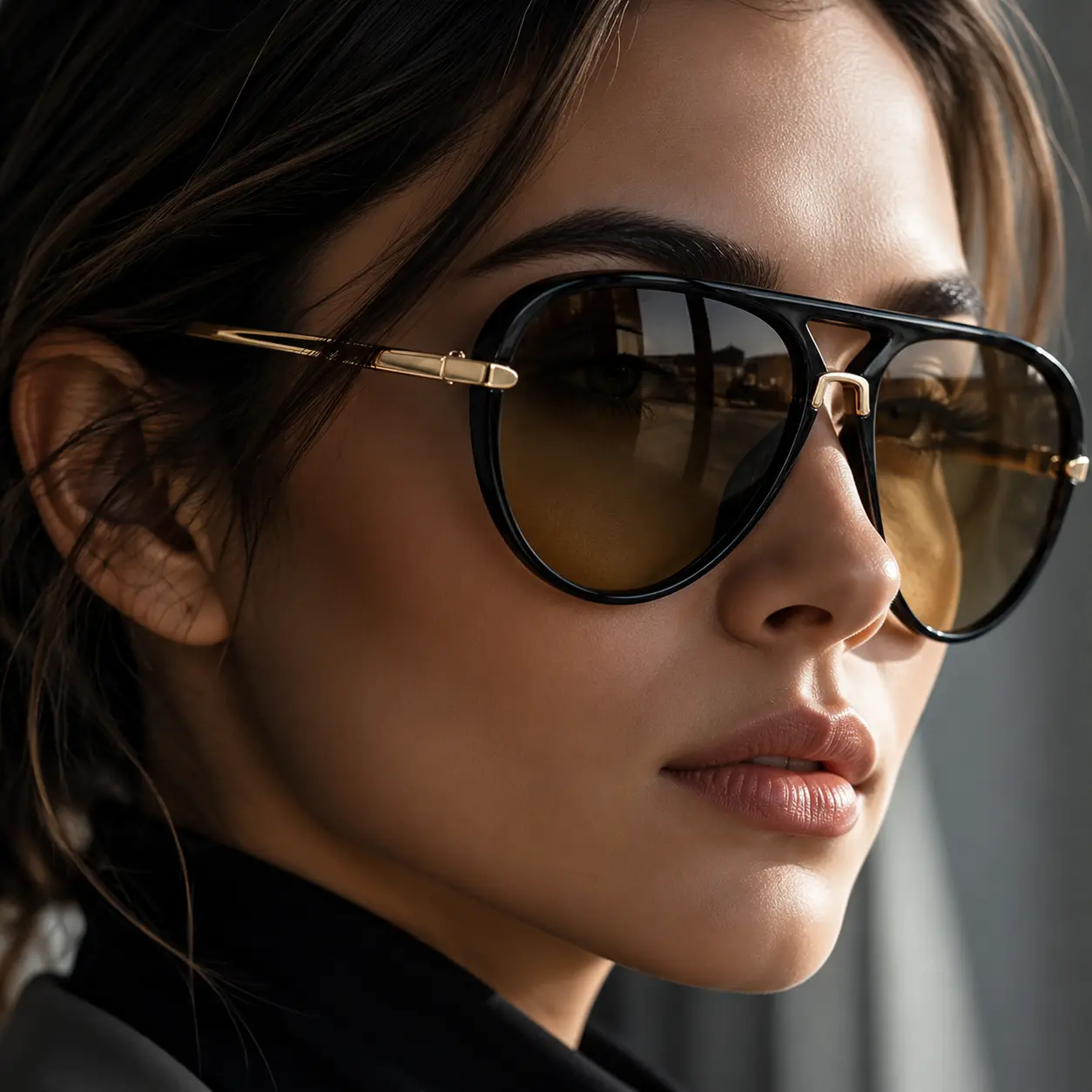 2026 Summer Essential | LUXE Lite Premium Acetate Navigator Sunglasses, HD Polarized Retro Old Money Style, UV400 OAR Lens, 145mm Wide Fit