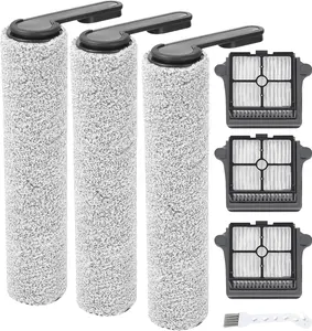 (7pcs) HEPA Filters & Replacement Parts Kit Brush Rollers Compatible Parts Accessories Kit Only For Tineco Floor ONE S7 Pro Wet Dry Vacuum Cleaner, Replacement Inclue 3 Vacuum Filter, 3 Brush Rollers