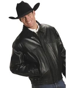 Men's Lamb Nappa Bomber Jacket Big And Tall - 02-097-0524-0715 Bl