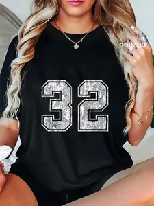 100% Cotton Number 32 T-Shirt Vintage Thirty Two Tee Sports Design T-Shirt