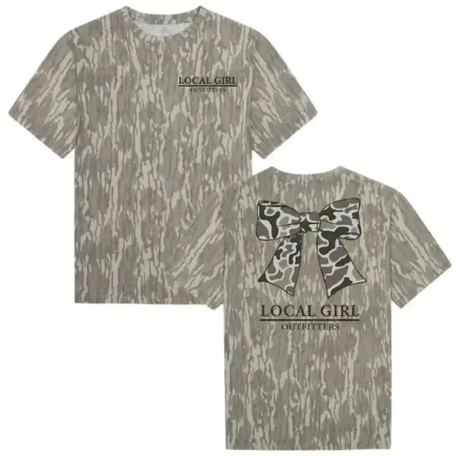 Local Girl Mossy Oak Camo Shirt, Bottomland Hunting T-Shirt Unisex, 3D Camouflage Outdoor Graphic Tee, Gift For Him Her