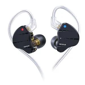 KBEAR KS10 HiFi IEM, 4BA+1DD Hybrid Driver in Ear Monitor, Wired Gaming Earbuds Headphone with HD Microphone, Musician in-ear Earphone with Detachable Cable, Audio