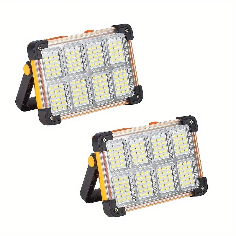 Portable LED Work Light, Rechargeable LED Ground Light with 4 Lighting Modes, Outdoor Camping Light, Emergency Light for Outdoor Work, Rechargeable Spotlight