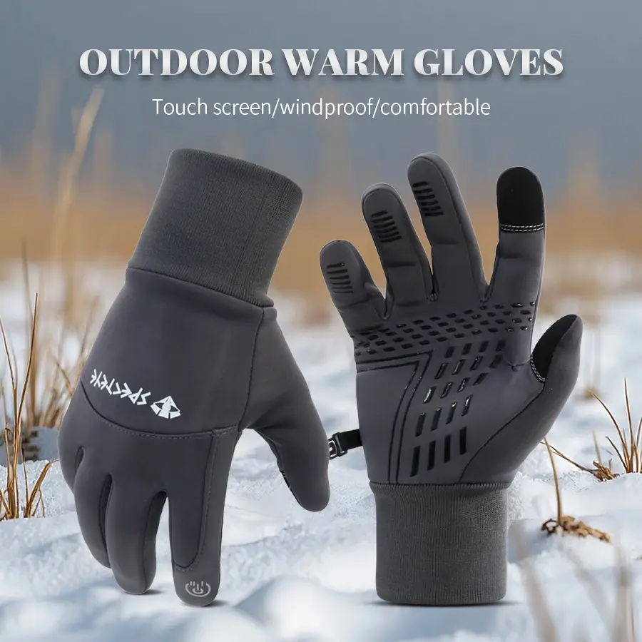 Unisex Lightweight Sports Gloves, Full-Finger Windproof Design with Non-Slip Silicone Grip and Touch Screen for Cycling & Driving, Cycling Gloves