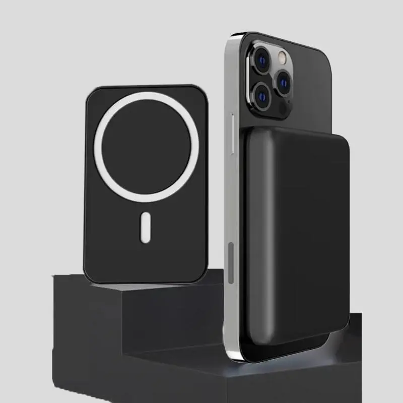 10000mAh Portable Magnetic Rechargeable Power Bank - Fast Charging Wireless Charger, 2-in-1 Charger & Battery, Lithium Ion PC Casing, Compact Travel Essential for iPhone 16/15/14/13/12 Pro Max, Power Banks