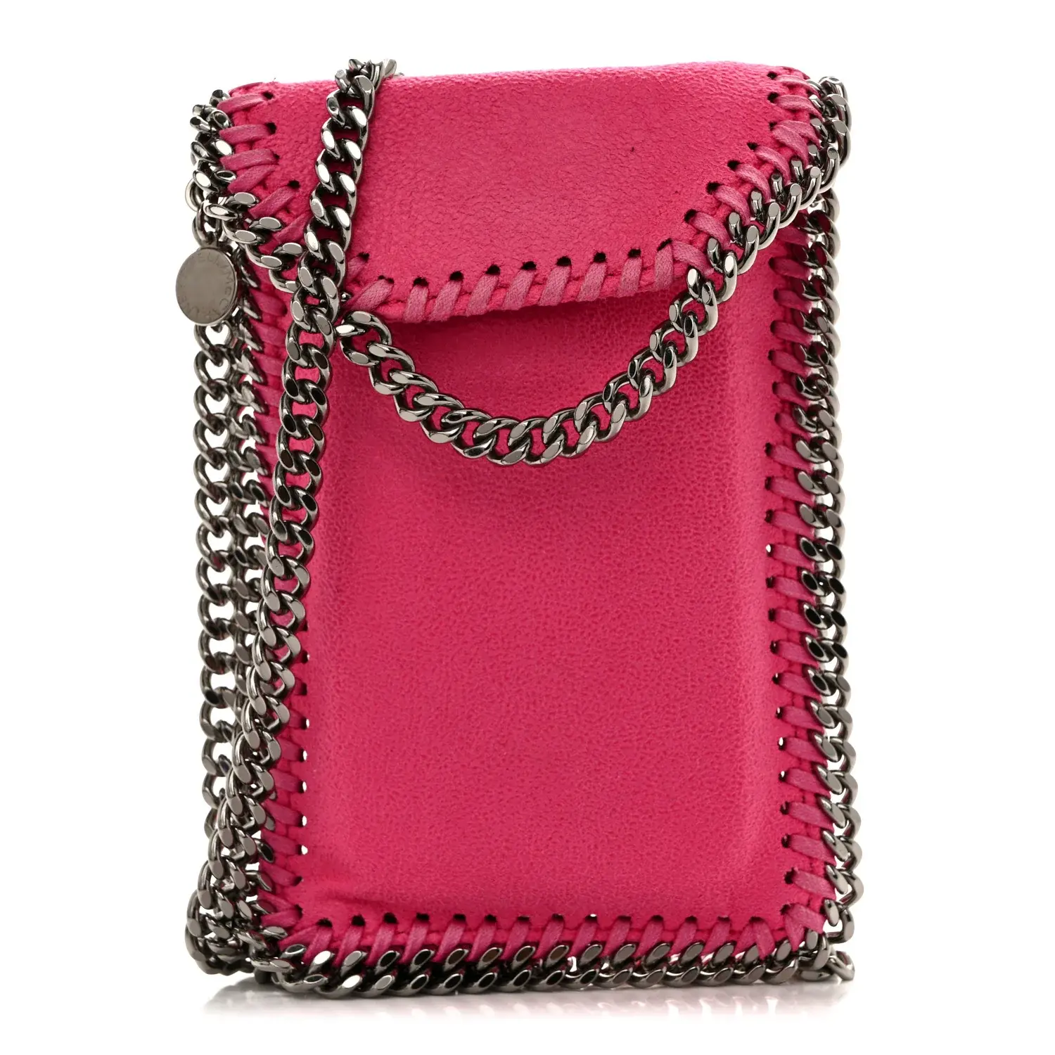Pre-owned Stella McCartney Shaggy Deer Vegan Leather Shoulder Bags Shaggy Deer Phone Holder Crossbody Hot Pink