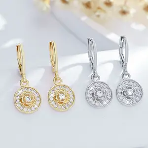 Creative Geometric Round Pendant Earrings