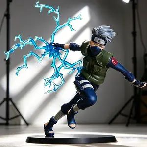 One Piece Kakashi Hatake Chidori Scene Statue! Best Gift for Naruto Anime Lovers，Naruto Shippuden Kakashi Hatake Raikiri Figure, The Ultimate Konoha Ninja Collectible，Perfect Desk Decor for Otakus